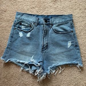 distressed shorts